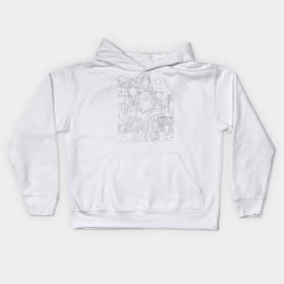 stranger things drawing Kids Hoodie